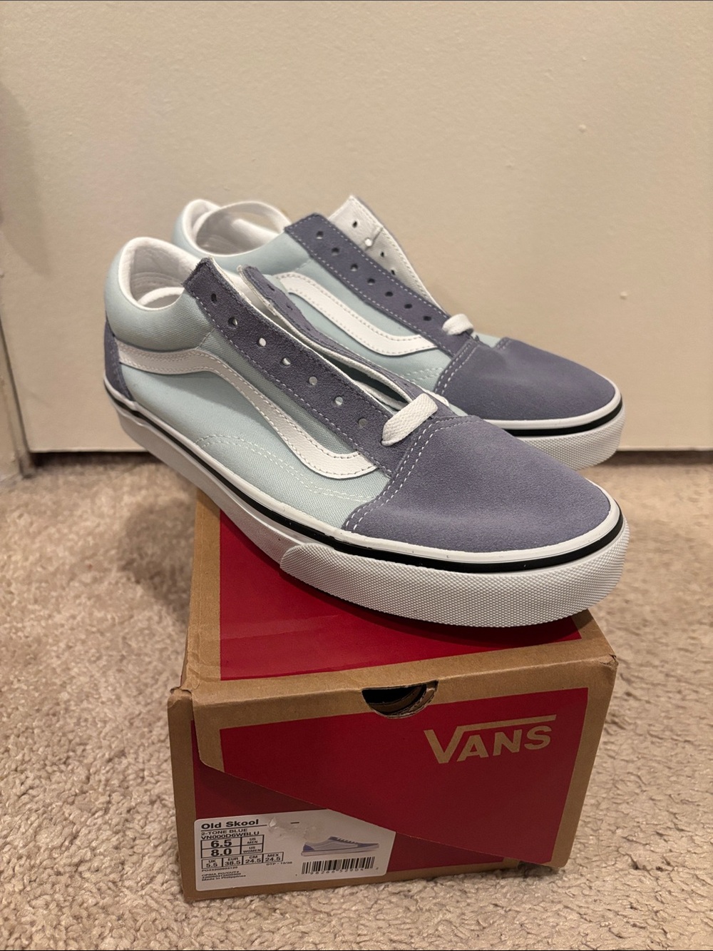 Vans Women’s Old Skool Sneakers - Light Blue & Lavender